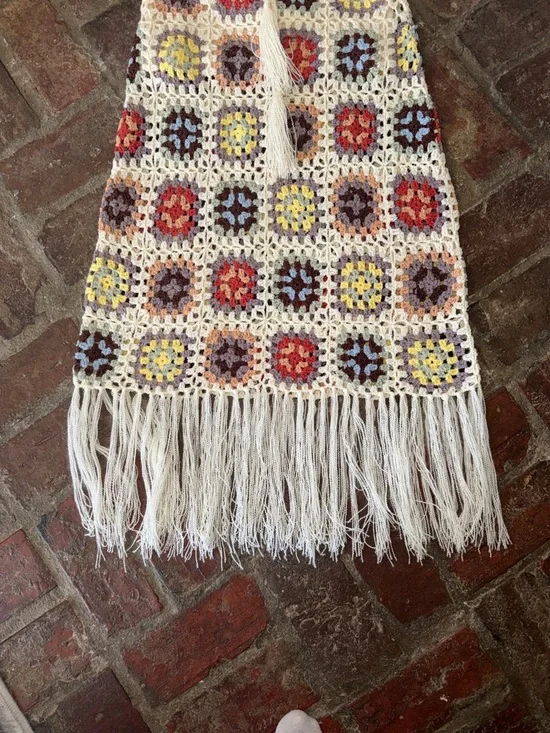 ⭐️POL Fringed Granny Square Crochet Skirt⭐️ - Picture 3 of 6